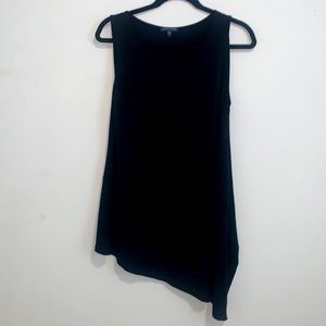 Eileen fisher blank long / tunic length asymmetrical tank sleeveless top